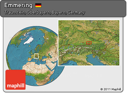 Satellite Location Map of Emmering
