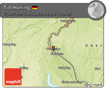 Physical Map of Tittmoning