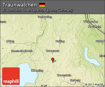 Physical Map of Traunwalchen
