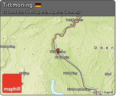 Physical Map of Tittmoning