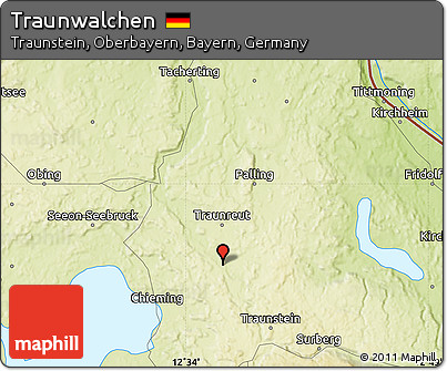 Physical Map of Traunwalchen