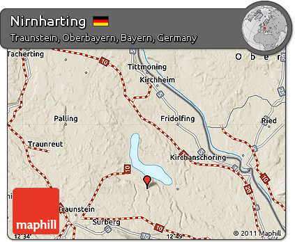 Shaded Relief Map of Nirnharting