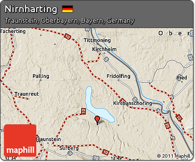 Shaded Relief Map of Nirnharting