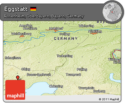 Physical Panoramic Map of Eggstätt