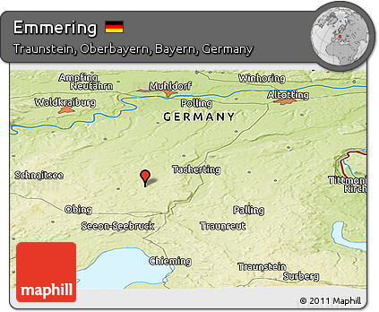 Physical Panoramic Map of Emmering