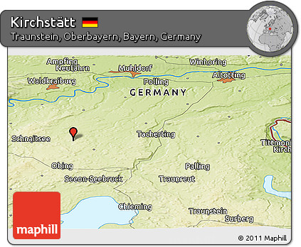 Physical Panoramic Map of Kirchstätt
