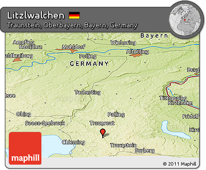 Physical Panoramic Map of Litzlwalchen