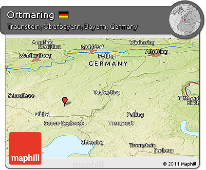 Physical Panoramic Map of Ortmaring