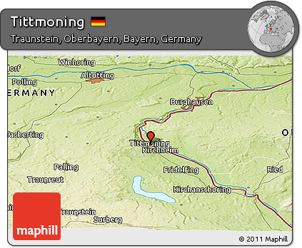 Physical Panoramic Map of Tittmoning