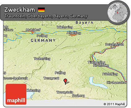 Physical Panoramic Map of Zweckham