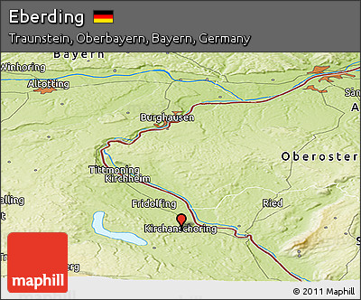 Physical Panoramic Map of Eberding
