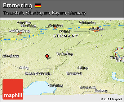 Physical Panoramic Map of Emmering