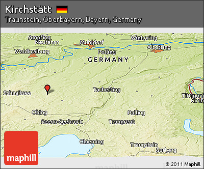 Physical Panoramic Map of Kirchstätt