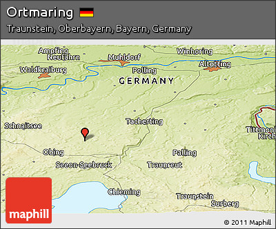 Physical Panoramic Map of Ortmaring