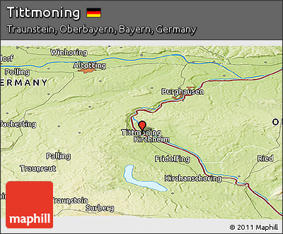Physical Panoramic Map of Tittmoning
