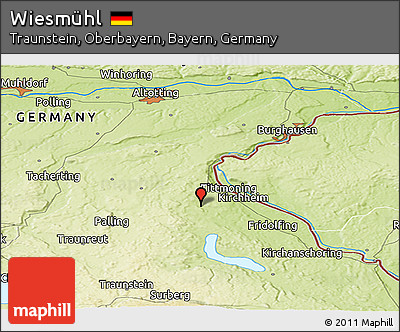 Physical Panoramic Map of Wiesmühl