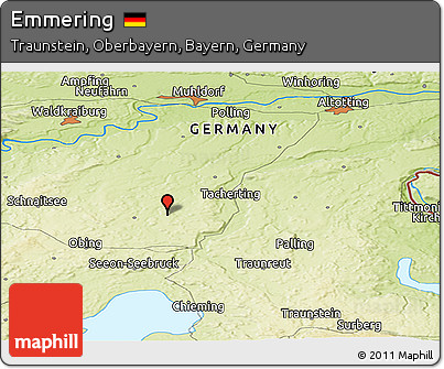 Physical Panoramic Map of Emmering