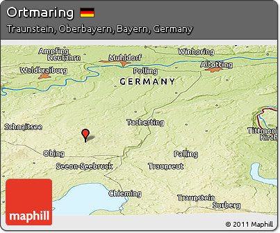 Physical Panoramic Map of Ortmaring