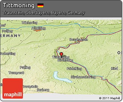 Physical Panoramic Map of Tittmoning