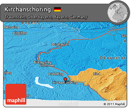 Political Panoramic Map of Kirchanschöring