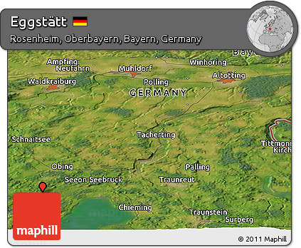 Satellite Panoramic Map of Eggstätt