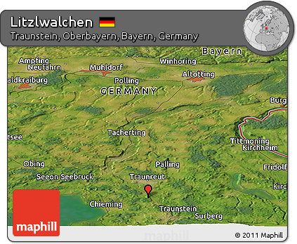Satellite Panoramic Map of Litzlwalchen