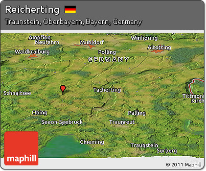 Satellite Panoramic Map of Reicherting