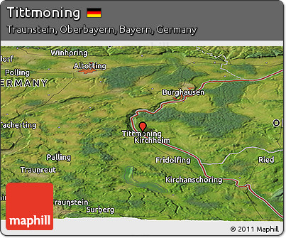 Satellite Panoramic Map of Tittmoning