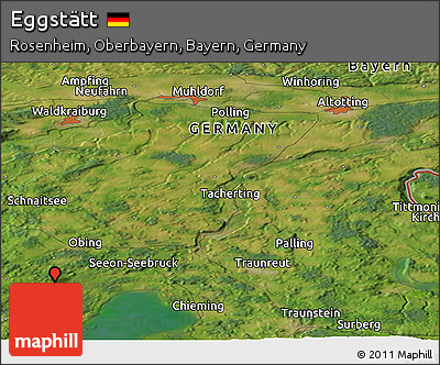 Satellite Panoramic Map of Eggstätt