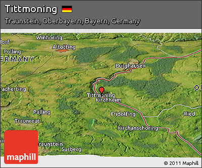 Satellite Panoramic Map of Tittmoning