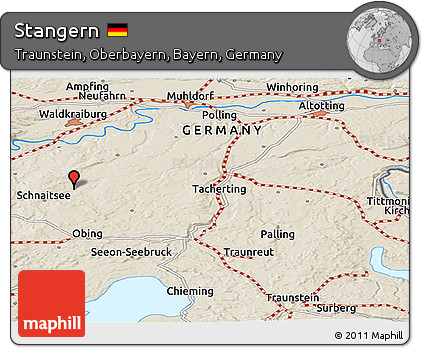 Shaded Relief Panoramic Map of Stangern