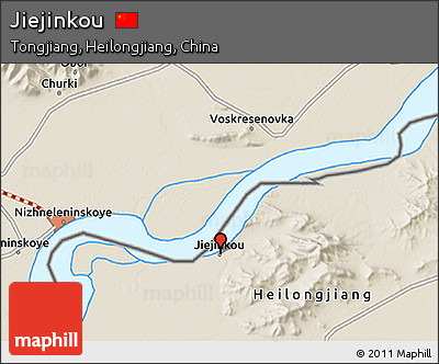 Shaded Relief 3D Map of Jiejinkou