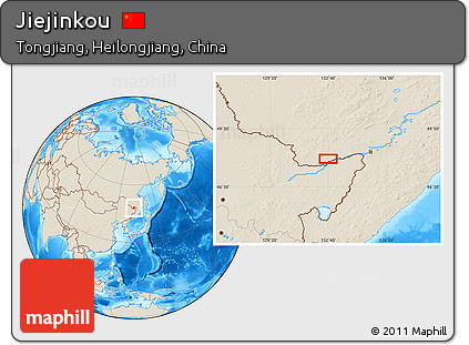 Shaded Relief Location Map of Jiejinkou