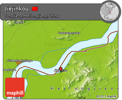 Physical Map of Jiejinkou