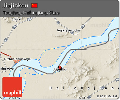 Shaded Relief Map of Jiejinkou