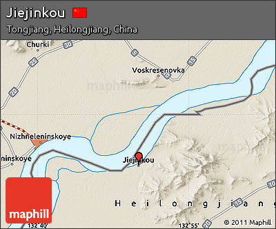 Shaded Relief Map of Jiejinkou