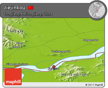 Physical Panoramic Map of Jiejinkou