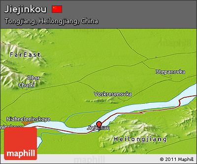 Physical Panoramic Map of Jiejinkou