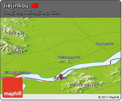 Physical Panoramic Map of Jiejinkou