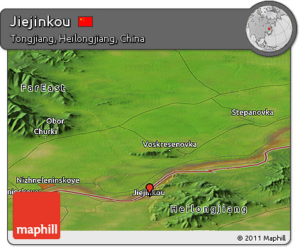Satellite Panoramic Map of Jiejinkou