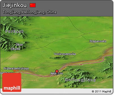 Satellite Panoramic Map of Jiejinkou