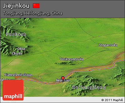 Satellite Panoramic Map of Jiejinkou
