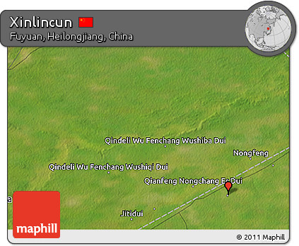 Satellite 3D Map of Xinlincun