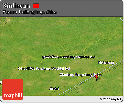 Satellite 3D Map of Xinlincun