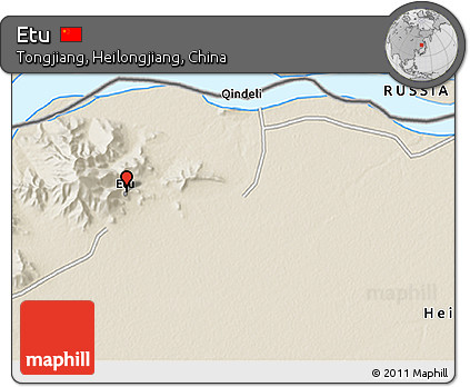 Shaded Relief 3D Map of Etu