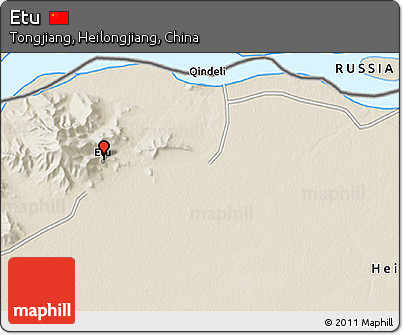 Shaded Relief 3D Map of Etu