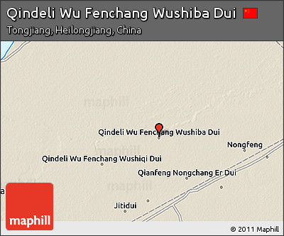 Shaded Relief 3D Map of Qindeli Wu Fenchang Wushiba Dui