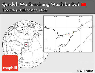 Blank Location Map of Qindeli Wu Fenchang Wushiba Dui