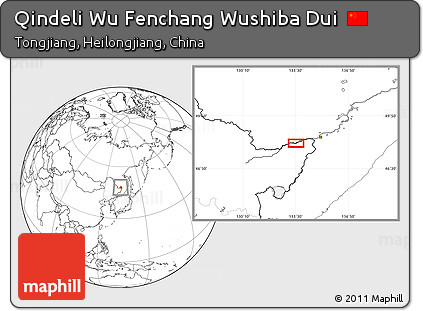 Blank Location Map of Qindeli Wu Fenchang Wushiba Dui