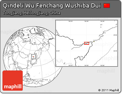 Blank Location Map of Qindeli Wu Fenchang Wushiba Dui